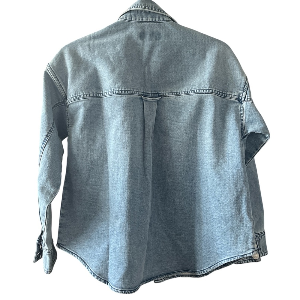 American Eagle Outfitters Light Blue Denim Shirt (shacket) - Picture 2 of 7